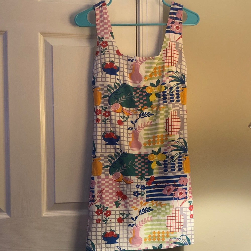 Multicolor Art Deco Print Sundress